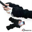 Pull Up Mitts Winter Fleece Thermal Performance Golf Gloves Black Finger Ten Us