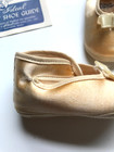 Vintage Mrs Day s Ideal  Baby Shoes Size 1 Gold Tone Sheen Unused