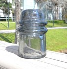 Smokey Purple Cd 121 No Embossing Australian Toll Style Glass Insulator  v 