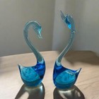 Two Beautiful Vintage Glass Swans