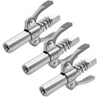 3x Grease Gun Coupler Double Handle High Pressure Quick Release Lock Oil Nozzles