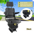 Forklift Tractor Suspension Seat Truck Waterproof Seat W  Sliding Rails And Base