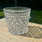 Vintage Bohemia Czech Crystal Ice Bucket 5  24  Pbo Diamond Cut Heavy