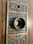 Antique Door Knob Back Plate Norwalk 1890 D-13300 Brass Bronze Victorian Rare 