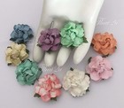1-1 2  Or 3 75cm Solid Pastel Paper Flower Wedding Card Craft Scrapbook Rose R21