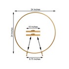 Gold 24  Round Metal Floral Hoop Standing Wreath Ring Party Events Decorations