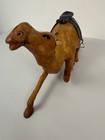 Vintage Collectable Handmade Leather Camel Figure Statue Missing Bridle See Pic