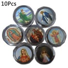 10pcs Storage Box For Round Beads Catholic Rosary For Cross Religious Ne