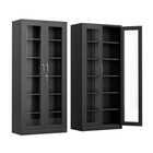 Display Cabinet Curio Cabinet Bookshelf Liquor Cabinet With Glass Doors For Home