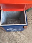 Corona Extra Cerveza Metal Beer Cooler W  Blue Red Lid Breweriana Theme