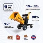 Chery Industrial Tow-behind 420cc 15hp Gas Powered 6   Wood Chipper Farm Use