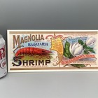 Magnolia Shrimp New Orleans Dunbar Vtg Crate Label Thick Post 11 5x5 5 Post Card