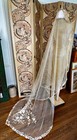 Henri Bendel Antique Bridal Veil W  Handmade Brussels Point De Gaz  Lace Zz151