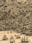 San Francisco California 1875 Historic Panoramic Town Map - 20x30