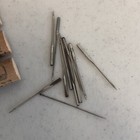 Lot 5 Vintage Boye Wooden Needle Holders Case Tube W  Many Sewing Needles