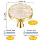 10 Pack Gold Pearl Drawer Knobs 1 25 Round Pearl Kitchen Cabinet Knob