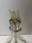 Vtg French Four Chamber Blown Glass Liquor Decanter 11  Tall W stoppers
