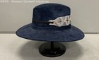 Navy Blue Fedora Men Size M Felt