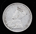 1917 Newfoundland 25 Cents Silver Foreign Coin