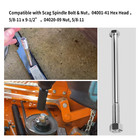 04001-41 3 Pcs Spindle Blade Bolt For Scag Threads 5 8-11 X 9-1 2 0400141
