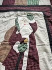 Christmas Lap Wall Throw Handmade Santa Delivering Gifts Quilt