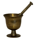 Vintage Brass Mortar   Pestle Apothecary Pharmaceutical Nice Weight
