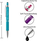 Personalized Pens With Stylus Tip   Soft Gripper  Customized Black Writing