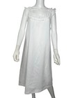 Antique French Style White Cotton Chemise Nightgown Edwardian Crown Monogram M