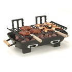 Marsh Allen Cast Iron Hibachi Grill  10 x18   Charcoal  Adjustable Grids   Vents