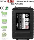 20 Volt 6 0ah 20v Max Lithium-ion Battery For Porter Cable Pcc685l Pcc680l Pack