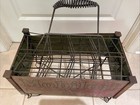 Vintage Mobiloil  a   Filpruf Oil Bottle Rack Tin Carrier Mobil Gas Advertising