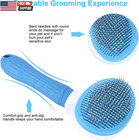 Self Cleaning Slicker Brush  Dog Cat Bunny Pet Grooming Shedding Brush - Easy To