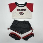 Build A Bear Red White Black Babw Top Black Zipper Pants Shorts Teddy Outfit Set