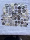 Large Antique   Vintage Mop Shell Button Lot     Carved  Ornate   Oversize 42mm