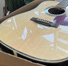 Ship Us D-45 Acoustic Guitar Solid Spruce Top Natural Finish Abalone Inlay