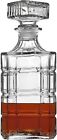Whiskey Decanter Glass Crystal Liquor Scotch Bourbon Bottle Vintage Gift