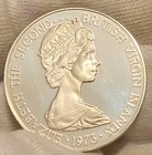 Proof 1973 British Virgin Islands  925  Silver Dollar   Frigate  Birds