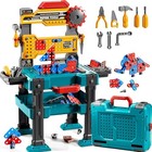 Kidney Kids Tools Toy Sets  2 In 1 Workbench Toys And Pretend Play Toolbox  