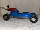 Vintage Blue Thimble Drome  prop Rod  Tether Car  has Compression   rare 