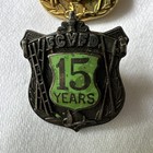 Vtg Falls Church Va Fire Department Firefighter 15 Year  925 Silver Gold Pin Lot