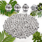200 Tibetan Spacer Beads In Antique Silver Metal