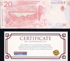 Argentina 20 Pesos  Guanaco 2017 Unc Banknote Fauna Series Km-361 Sufix B