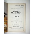 Twigs Stagebill Drury Lane Theatre George Furth Featuring Cloris Leachman 1981