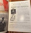 Vintage 1957 London The Royal  Ballet  Tour Program Rare Vg  