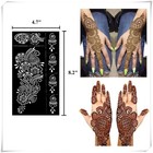 Pack Of 9 Henna Tattoo Stencil Kit reusable Mehendi Stencils Templates For Hand 
