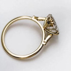 3 5ct Art Deco Style Asscher Cut Lab Created Diamond Engagement 14k Gold Fn Ring