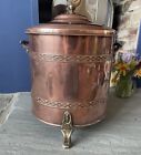 Antique Arts And Crafts Art Nouveau Copper And Brass Log Coal Bin C1900