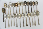 25x Sugar Shell Spoon Flatware Silverplate Lot Vintage Craft Reuse Repurpose