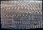 Vintage Metal Letterpress Printing Type   30pt Fry s Ornamented Caps D67