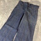 Vtg 60s 70s Rare Wrangler Kids Bell Bottom Size 7 Dark Denim Jeans Nwt